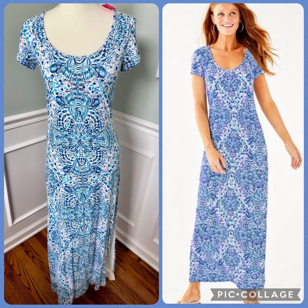 Lilly Pulitzer Wynne Maxi Dress Call My Shell Phone XS NWT